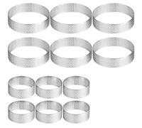 Giwnhvx Lot de 12 moules à tarte ronds en acier inoxydable de 5 cm et 8 cm