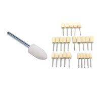 Giwnhvx Lot de 12 outils de polissage avec 25 points de polissage en feutre de 0,35 cm montés sur imitation laine