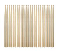 Giwnhvx Lot de 12 paires de baguettes de batterie 5A avec pointe en bois pour adultes, enfants et débutants, pour instruments de musique et percussions