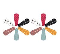 Giwnhvx Lot de 12 paires de ciseaux de broderie à pois - Housse de protection en cuir pour ciseaux