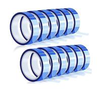Giwnhvx Lot de 12 rouleaux de ruban thermique bleu et bleu de 2,2 cm x 254 cm pour sublimation haute température