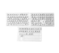 Giwnhvx Lot de 131 touches PBT thermo-sublimées sur le côté gravé, transparent, pour clavier de jeu, blanc