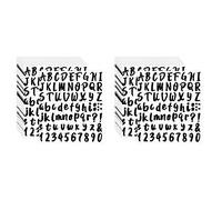 Giwnhvx Lot de 1440 feuilles d'autocollants en vinyle - Lettres de l'alphabet et chiffres - pour boîte aux lettres, porte (noir, 2,5 cm)