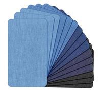 Giwnhvx Lot de 15 patchs thermocollants pour réparations de vêtements. Patches en jean pour coudre à l'extérieur de patchs thermocollants pour kit de jeans.