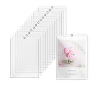 Giwnhvx Lot de 15 porte-tickets, transparents double face, pochettes effaçables à sec, réutilisables, 15,2 x 22,9 cm