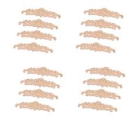 Giwnhvx Lot de 16 appliques en bois d'hévéa sculpté pour porte de style européen 20 x 5 cm