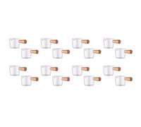 Giwnhvx Lot de 16 mini pots à crème en verre transparent avec poignée en bois 50 ml