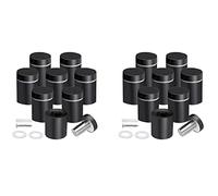 Giwnhvx Lot de 16 vis de 1,9 cm x 2,5 cm noires pour panneaux à suspendre en acrylique pour cadre photo