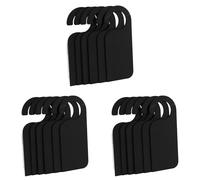 Giwnhvx Lot de 18 cintres en bois, porte-manteau en bois, mini double face, tableau noir