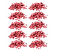 Giwnhvx Lot de 2 000 rondelles isolantes en fibre isolante Rouge 3 x 8 x 0,7 mm