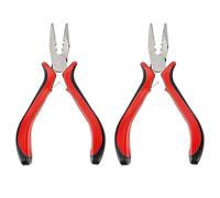 Giwnhvx Lot de 2 45 perles en acier pour bijoux - Rouge