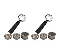 Giwnhvx Lot de 2 accessoires de machine à café sans fond de 51 mm pour machine à café domestique, poignée creuse
