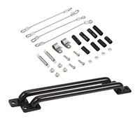 Giwnhvx Lot de 2 accessoires de voiture : 1 ensemble de longueur de corps en métal et 1 ensemble de cordes en acier modifiées pour voiture télécommandée