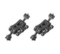 Giwnhvx Lot de 2 adaptateurs à double boule 6,35 mm avec pince à crabe et support pour caméra - Noir