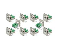 Giwnhvx Lot de 2 adaptateurs de borne à vis RJ45 pour montage sur panneau, connecteur RJ45/8P8C à montage sur panneau, connecteur RJ45 femelle sans soudure de type D