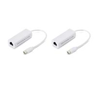 Giwnhvx Lot de 2 adaptateurs de carte réseau USB Type-C vers Rj45 100 m sans pilote