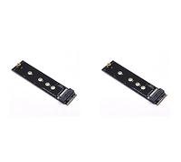 Giwnhvx Lot de 2 adaptateurs M.2 A+E Key vers M.2 NVME Carte d'extension NGFF vers KEY-M Carte d'extension NVMe PCI Express SSD Port adaptateur d'extension