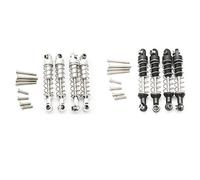 Giwnhvx Lot de 2 amortisseurs en métal pour C14 C24 C34 MN D90 D91 D96 D99 D99S MN90 MN99S RC Pièces détachées Argenté et noir