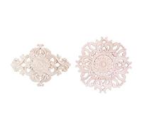Giwnhvx Lot de 2 appliques en bois sculpté pour murs d'armoires ou portes de décoration de porte Type A et 21 x 15 cm