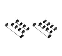 Giwnhvx Lot de 2 arbres satellite en acier pour clavier mécanique Cherry MX Switch Noir monté 6.25U Stabilisateurs 2U