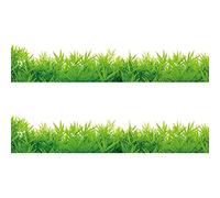 Giwnhvx Lot de 2 autocollants muraux d'herbe verte DIY autocollant mural pour chambre à coucher amovible, décoration imperméable amovible