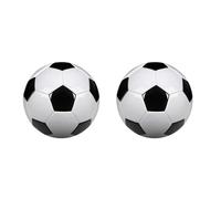 Giwnhvx Lot de 2 balles de football d'entraînement professionnelles en cuir PU - Taille 5 - Noir et blanc