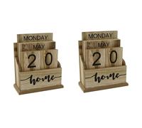 Giwnhvx Lot de 2 blocs de bureau à rabat en bois pour décoration de maison/bureau, 11,5 x 6,5 x 14,5 cm, A