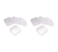 Giwnhvx Lot de 2 boîtes de rangement en plastique transparent avec couvercle à charnière pour accessoires, matériel pédagogique, perceuses
