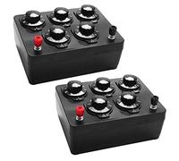 Giwnhvx Lot de 2 boîtes de résistance noires en fer variables 0-9999,9 Ohm 165 x 125 x 60 mm