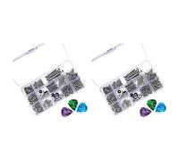 Giwnhvx Lot de 2 boîtes de tri pour guitare électrique avec 6 médiators de couleur aléatoire