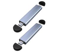 Giwnhvx Lot de 2 boîtiers SSD M.2 vers USB 3.1 Gen 2 10 Gbit/s NVME SSD double interface compatible avec le protocole NVME
