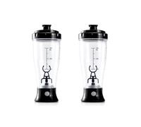 Giwnhvx Lot de 2 bouteilles pour agitateur de protéines automatique de 300 ml avec agitation automatique bouteille d'eau de mélange avec mouvement portable électrique