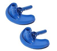 Giwnhvx Lot de 2 brosses de nettoyage pour piscine avec tête d'aspiration demi-lune flexible Bleu