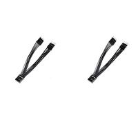 Giwnhvx Lot de 2 câbles d'extension audio HD pour carte mère 9 broches 1 femelle vers 2 mâles Y Noir 10 cm