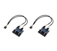 Giwnhvx Lot de 2 câbles d'extension multiplicateurs USB 9 broches pour carte mère 1 à 4 ports répartiteurs de 30 cm