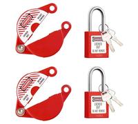 Giwnhvx Lot de 2 cadenas de verrouillage de vanne et de sécurité, dispositif de verrouillage de valve pour poignées de valve de 2,5 à 6,3 cm de diamètre
