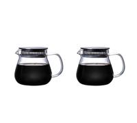 Giwnhvx Lot de 2 cafetières chauffantes à la main avec couvercle en acier transparent et poignée