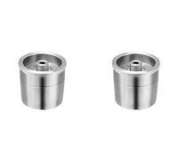 Giwnhvx Lot de 2 capsules de café réutilisables rechargeables en acier inoxydable pour machine à café