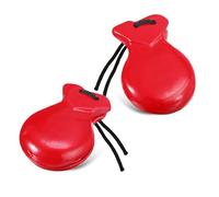 Giwnhvx Lot de 2 castagnettes espagnoles avec ficelle environ 8,8 x 6,5 x 3 cm