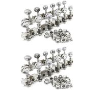 Giwnhvx Lot de 2 chevilles d'accordage 6 L 6R pour guitare acoustique 12 cordes Argenté