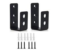 Giwnhvx Lot de 2 clips de barrière de porte de 5,1 x 10,2 cm, supports ouverts en forme de U pour grange, abri de jardin, garage, portail facile à utiliser