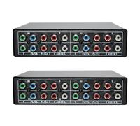 Giwnhvx Lot de 2 commutateurs de composants RVB 5 3 voies YPBPR Commutateur de composant Commutateur AV pour PS2 Lecteur DVD TV