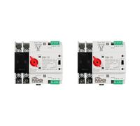 Giwnhvx Lot de 2 commutateurs de transfert de puissance automatiques monophasés ATS 220 V PC double puissance 2P 100 A