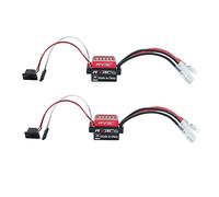 Giwnhvx Lot de 2 contrôleurs de vitesse ESC 1060 60 A étanches et brossés pour frein avant et arrière 1/10 RC Crawler Axial Scx10 Trx4