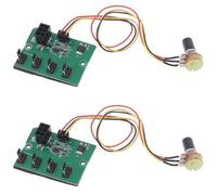 Giwnhvx Lot de 2 contrôleurs de vitesse pour ventilateur mineur DC12 V 4 canaux PWM haute puissance alimentation 6 broches
