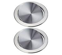 Giwnhvx Lot de 2 couvercles à rabat en acier inoxydable pour seau à céréales - Équilibre intégré - Couvercle à bascule - Couvercle pour le plan de travail de cuisine D.