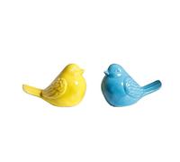 Giwnhvx Lot de 2 couvre-boulons de toilettes en céramique motif oiseau