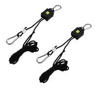 Giwnhvx Lot de 2 crochets de suspension réglables pour lampes de plantes, 1/8, corde robuste avec engrenages métalliques renforcés pour lumières de plantes, ventilateur en ligne