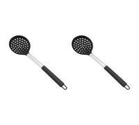 Giwnhvx Lot de 2 cuillères à fente en silicone, Rree et chauffent jusqu'à 250 °C, manche en acier inoxydable sans couture