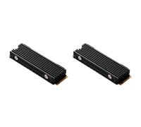 Giwnhvx Lot de 2 dissipateurs thermiques M.2 2280 NVMe M.2 SSD Dissipation en aluminium avec coussinet thermique pour SSD M2 2280 Noir